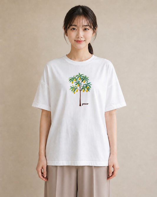 半袖Tシャツ レディース バナナ 食べ物 フード イラスト フェミニン 旅行用 海 白T YMAZO