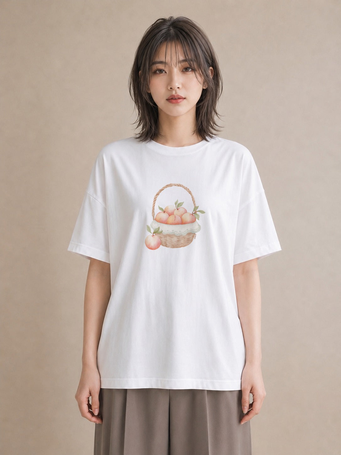 Tシャツ レディース あんみつ 食べ物 フード イラスト ポップ 帰省 ラフ 白T YMAZO