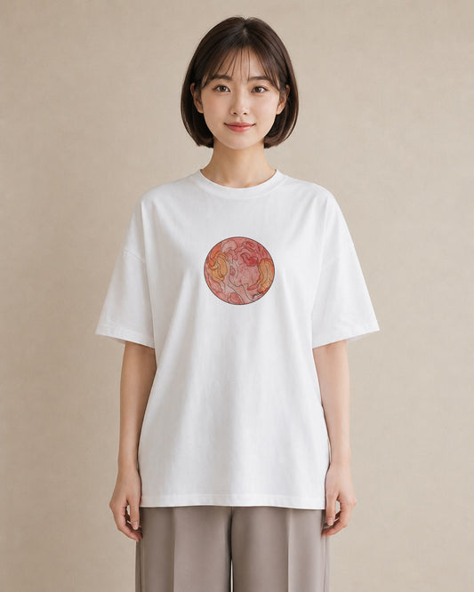 デザインTシャツ レディース お寿司 食べ物 フード イラスト お洒落 ママ カフェ服 白T YMAZO