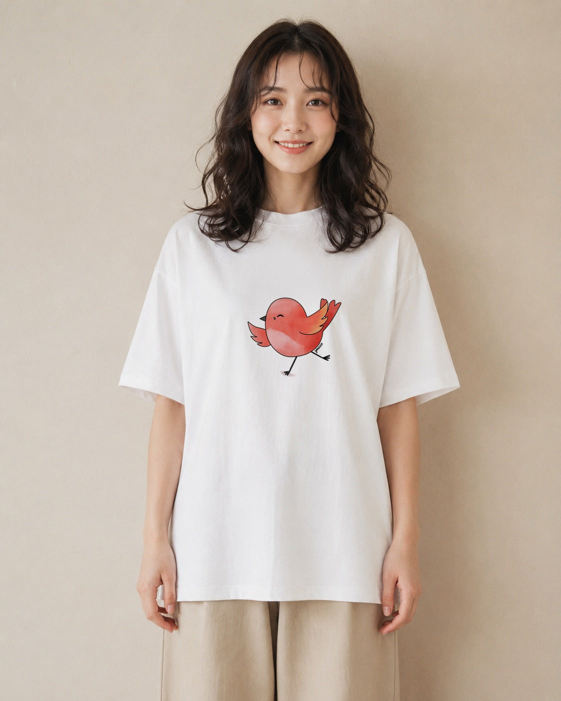 グラフィックTシャツ レディース ひよこ 動物 アニマル イラスト 普段使い 女性向けギフト 散歩 白T YMAZO