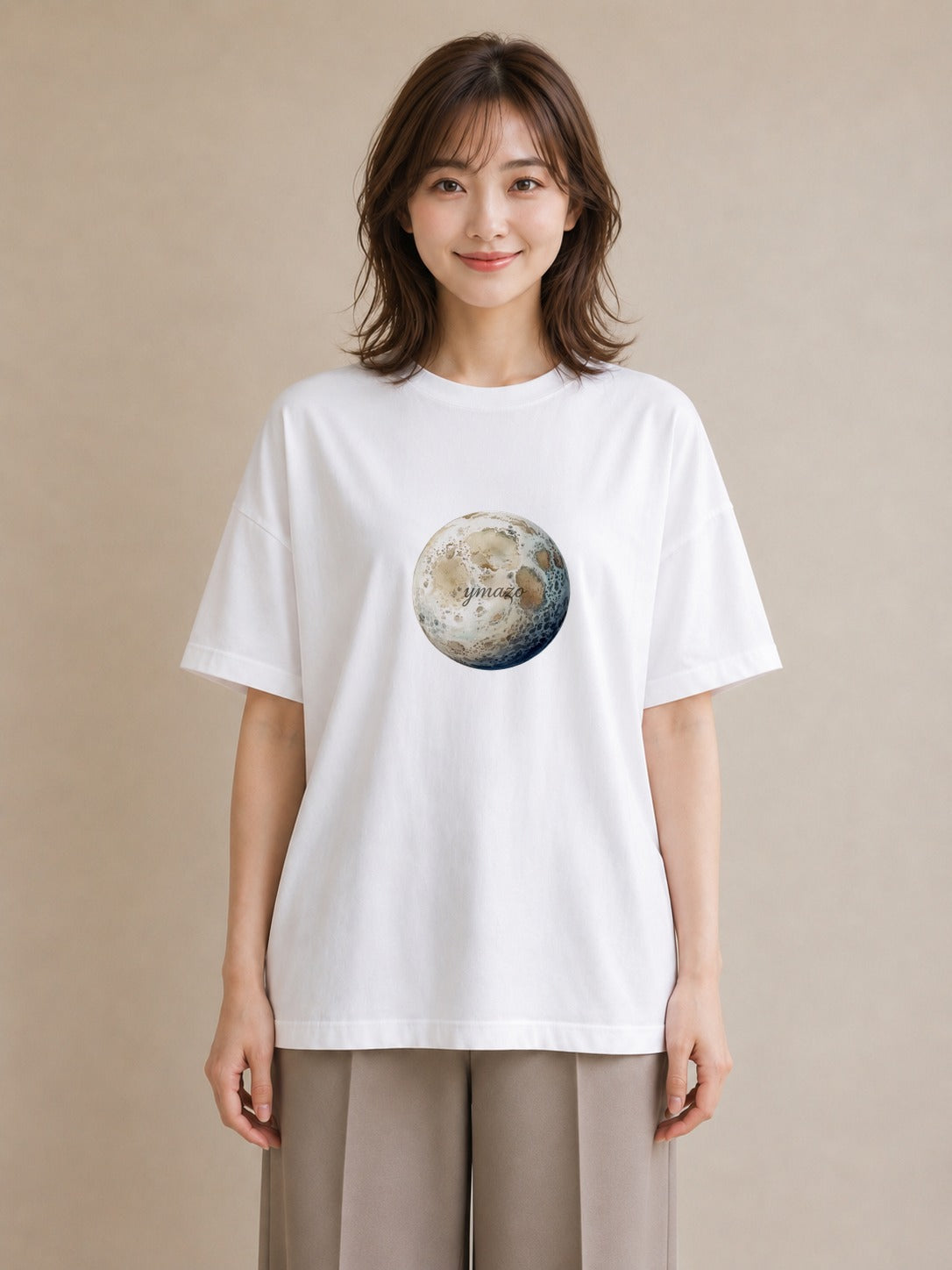 グラフィックTシャツ レディース 双子座 星空 宇宙 イラスト レトロ クリスマス 旅行 白T YMAZO