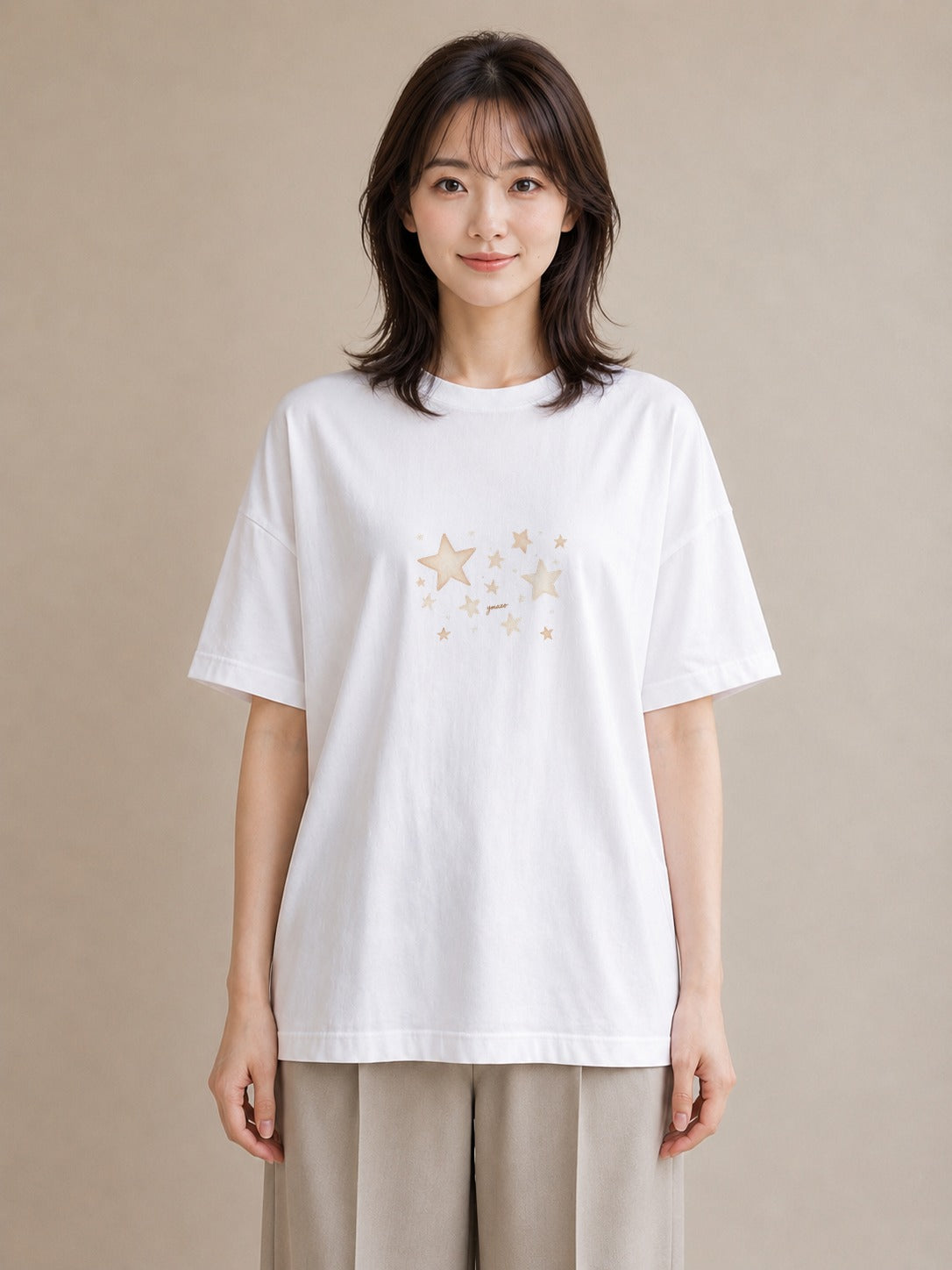 Tシャツ レディース 天秤座 星空 宇宙 イラスト モード ペアコーデ 秋コーデ 白T YMAZO