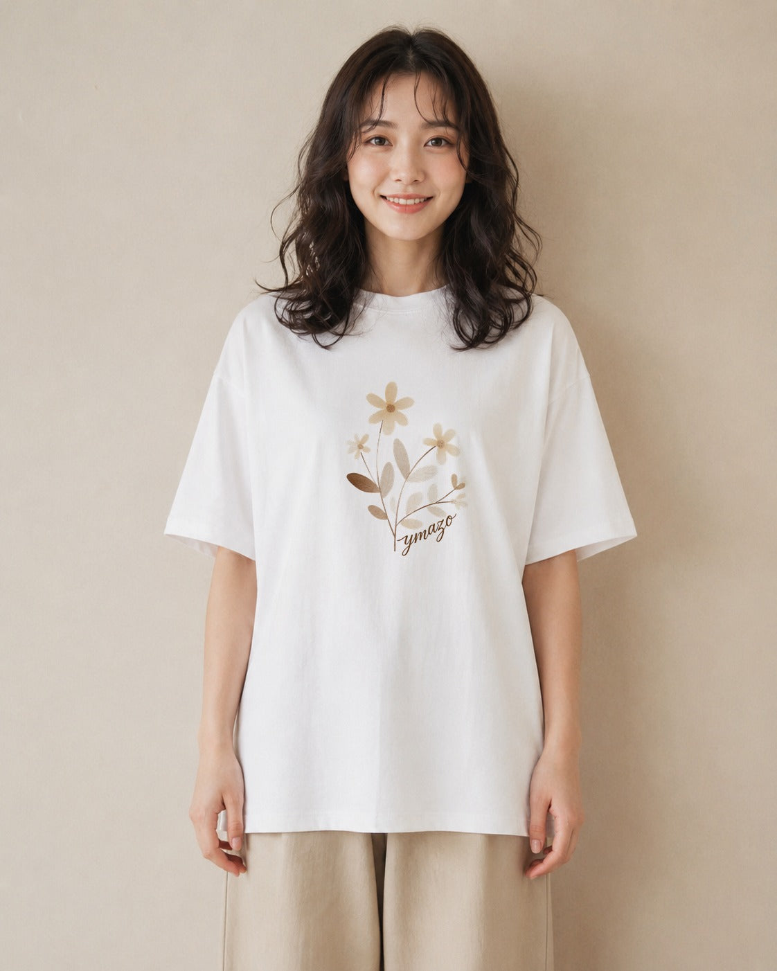 Tシャツ レディース カスミソウ かすみ草 花 花柄 イラスト 普段使い デイリーウェア 休日 白T