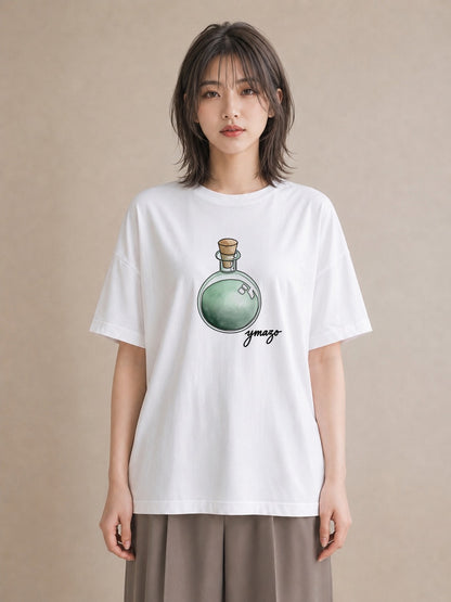 プリントTシャツ レディース 風鈴 ガラス 夏 ナチュラル アンティーク イラスト きれいめ 親子 20代 白T YMAZO