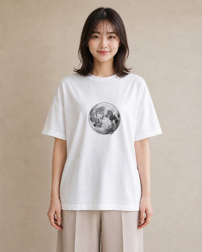 プリントTシャツ レディース 星空 宇宙 イラスト 淡色 社会人 女性 白T YMAZO
