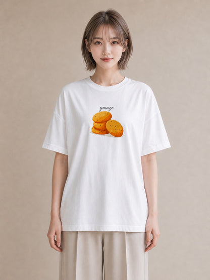 プリントTシャツ レディース どら焼き 食べ物 フード イラスト シック ルームウェア ギフト 白T YMAZO