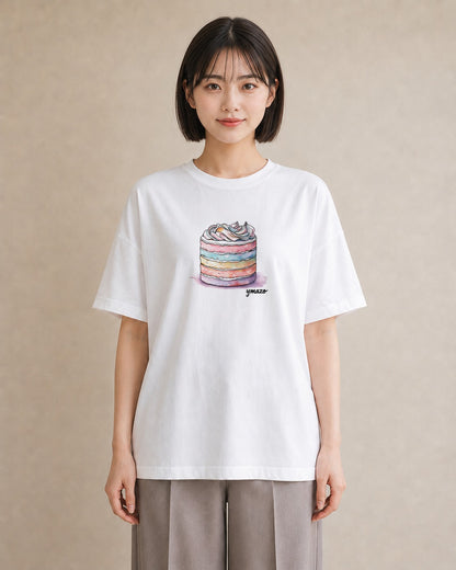 グラフィックTシャツ レディース キャンディ 食べ物 フード イラスト 上品 母娘コーデ 自分用 白T YMAZO