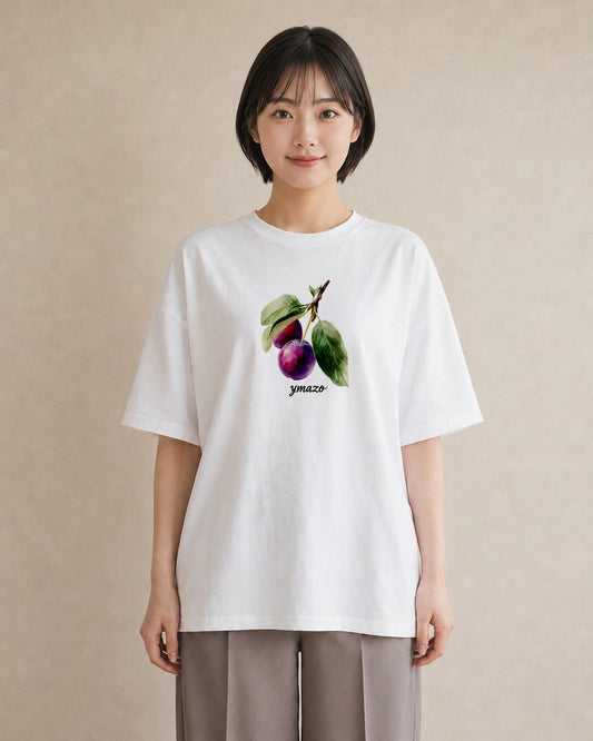 デザインTシャツ レディース さくらんぼ チェリー 食べ物 フード イラスト シック 女性 旅行用 白T YMAZO