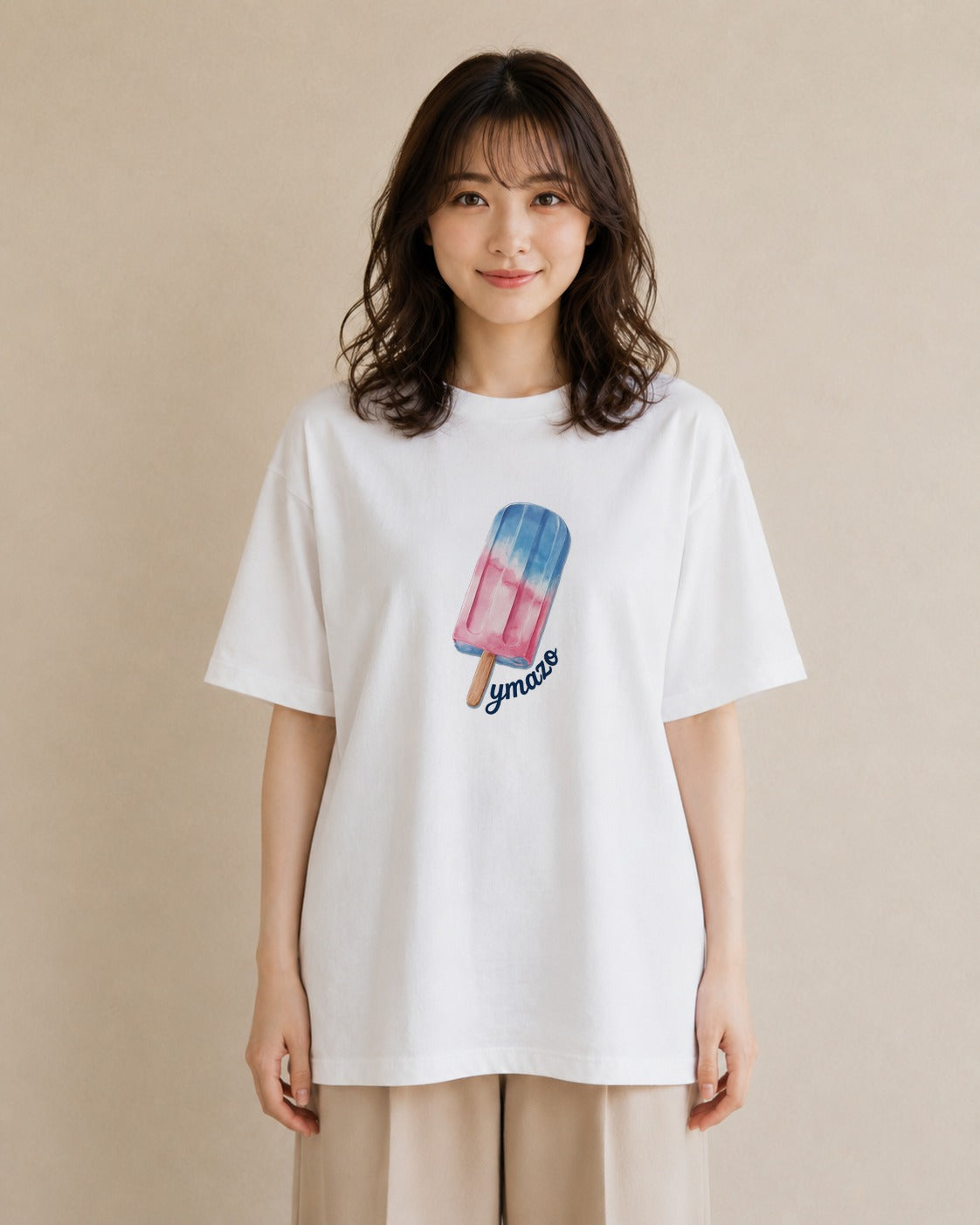 Tシャツ レディース クッキー 食べ物 フード イラスト 抜け感 女性向けギフト 散歩 白T YMAZO