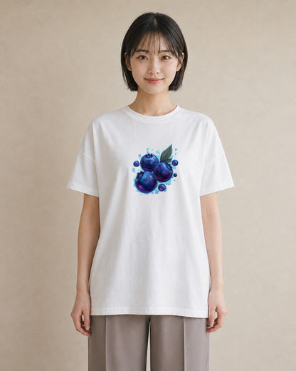 デザインTシャツ レディース 木の実 植物 ボタニカル イラスト シック クリスマス 旅行 白T YMAZO