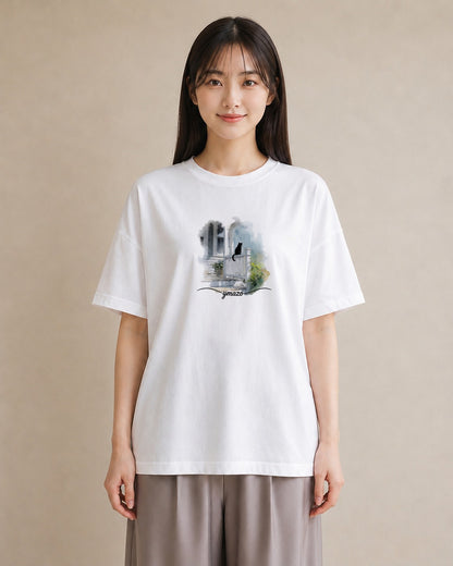グラフィックTシャツ レディース ロシアンブルー 猫 ねこ イラスト 可愛い おしゃれギフト 社会人 白T YMAZO