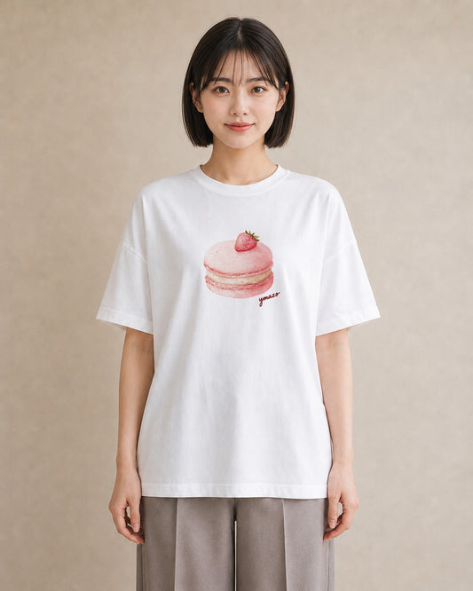 グラフィックTシャツ レディース おにぎり 食べ物 フード イラスト レトロ 公園 ママ 白T YMAZO