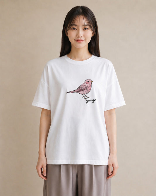 半袖Tシャツ レディース マメルリハ ペット 動物 イラスト シンプル ラフ レイヤード 白T YMAZO