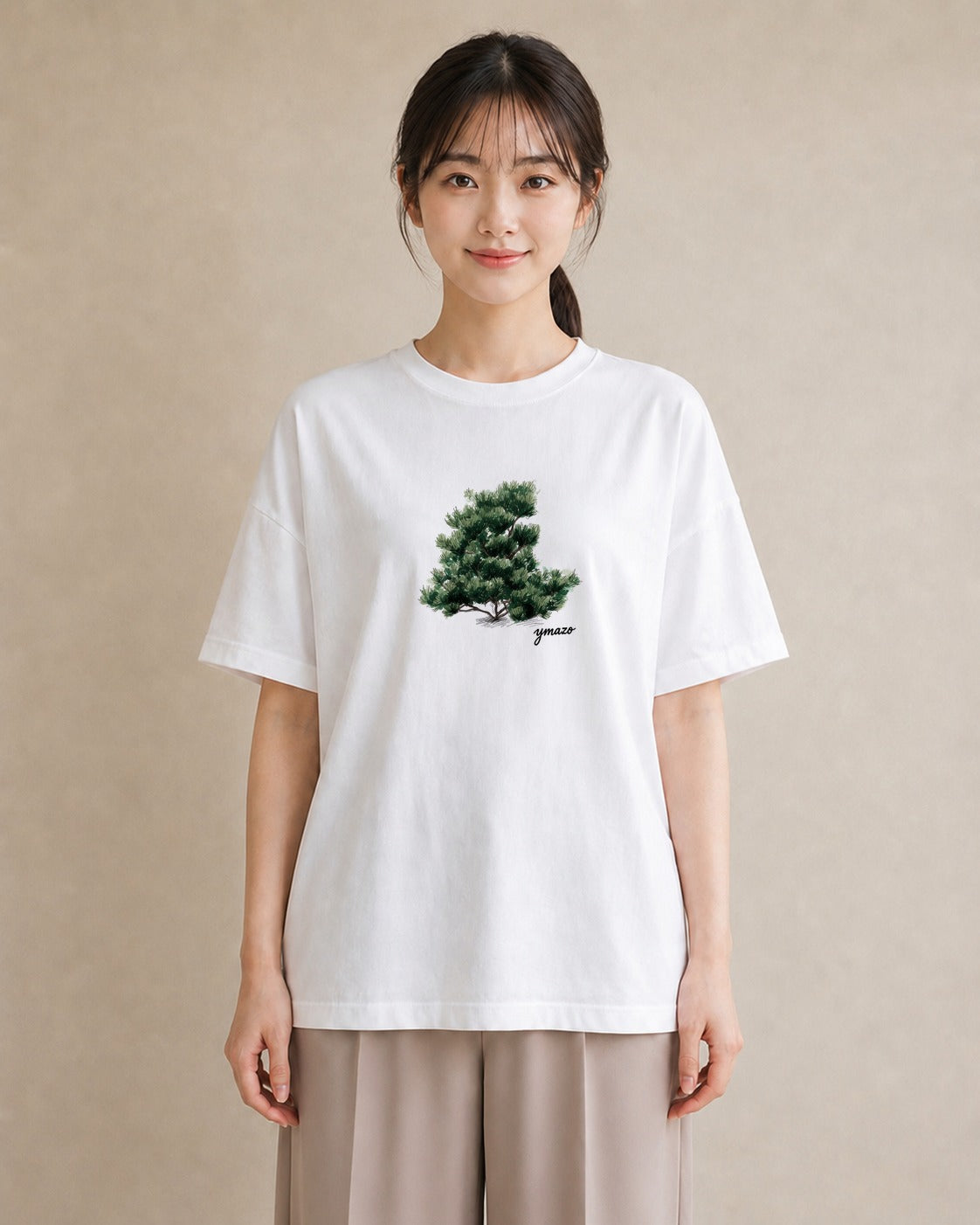 グラフィックTシャツ レディース 青の水彩 風景 ブルー ナチュラル アンティーク イラスト 女性 旅行用 白T YMAZO
