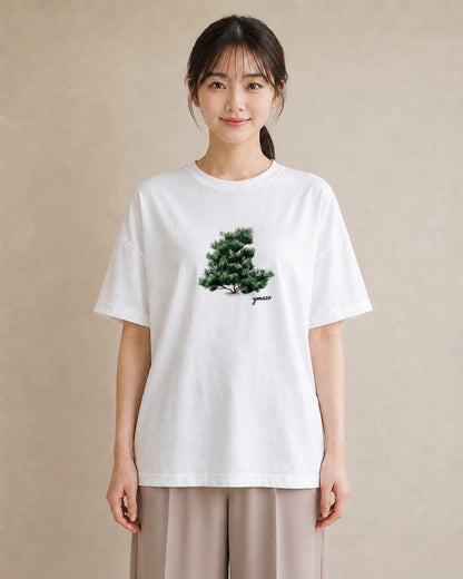 グラフィックTシャツ レディース 青の水彩 風景 ブルー ナチュラル アンティーク イラスト 女性 旅行用 白T YMAZO