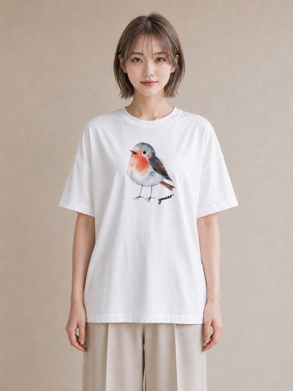 Tシャツ レディース 桜文鳥 ペット 動物 イラスト 韓国風 部屋着 女性向けギフト 白T YMAZO