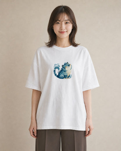 半袖Tシャツ レディース とら 動物 アニマル イラスト きれいめ お揃い 親子 白T YMAZO