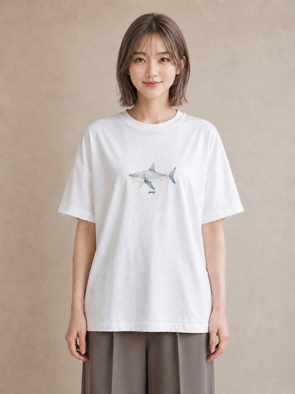 デザインTシャツ レディース マンボウ 海の生き物 海 イラスト ボタニカル 姉妹 送別ギフト 白T YMAZO