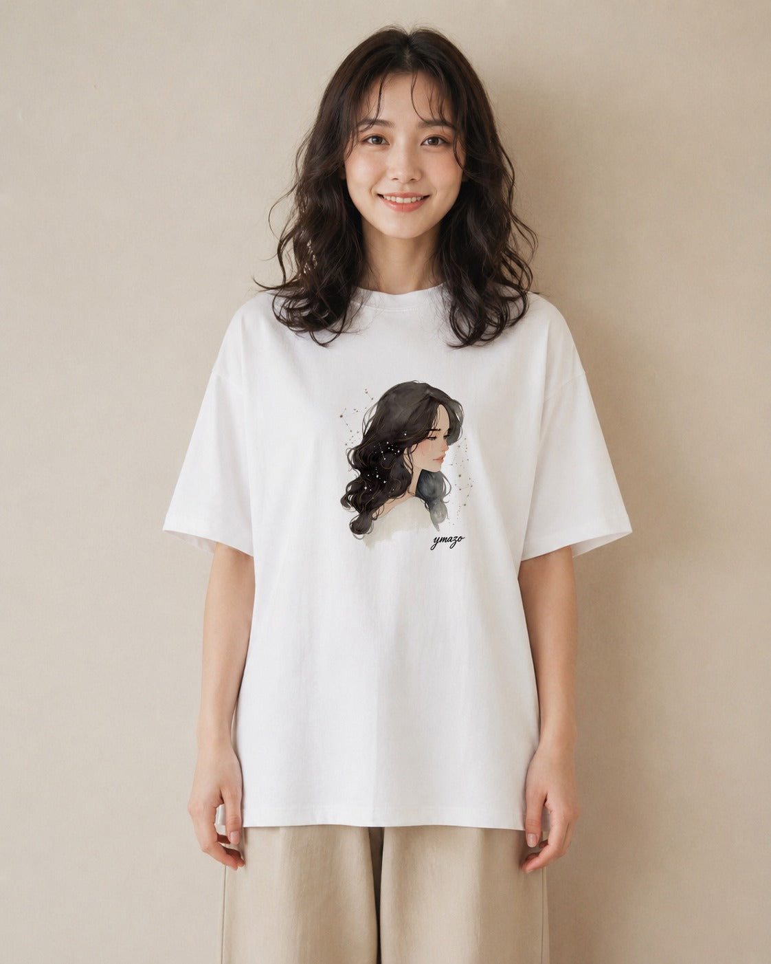 Tシャツ レディース 射手座 星空 宇宙 イラスト 旅行コーデ お揃い 親子 白T YMAZO