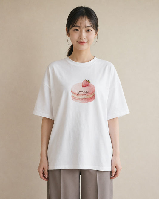 半袖Tシャツ レディース キャンディ 食べ物 フード イラスト お揃い 親子 白T YMAZO