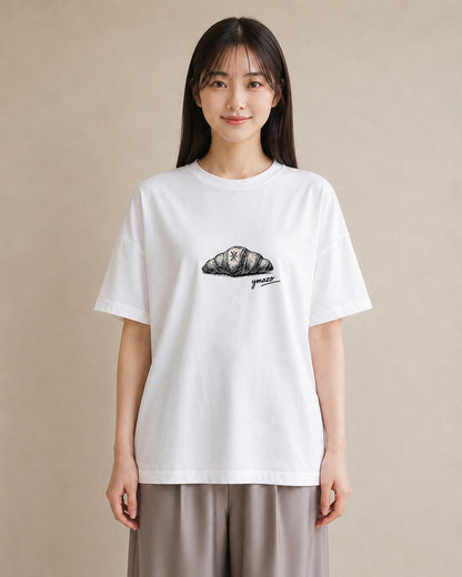 グラフィックTシャツ レディース パン ベーカリー レトロ イラスト ラフ 自分用 ルームウェア 白T YMAZO