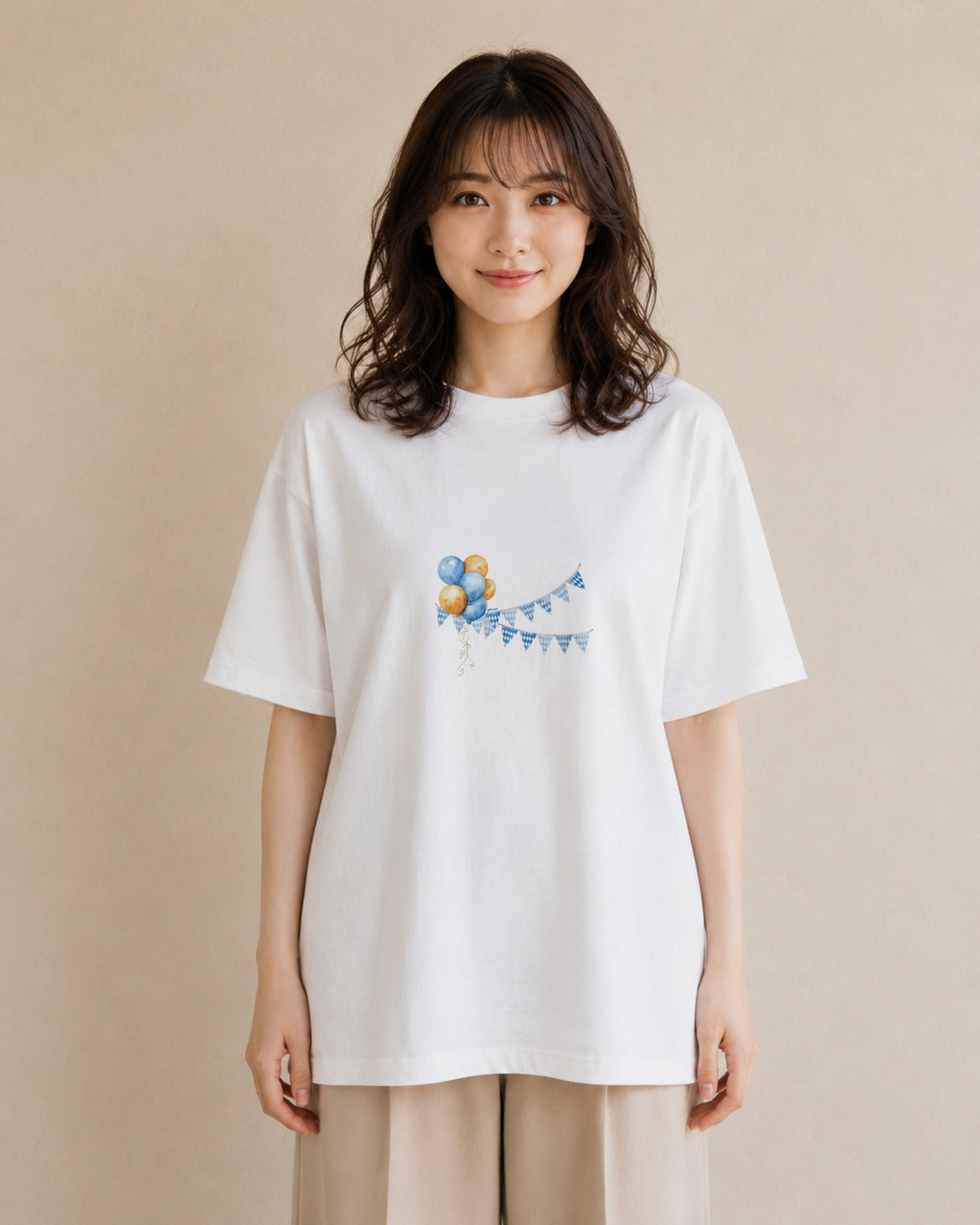 プリントTシャツ レディース 洗濯物 風 ナチュラル アンティーク イラスト シック 親子 20代 白T YMAZO