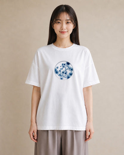 グラフィックTシャツ レディース 蟹座 星空 宇宙 イラスト ラフ お揃い 親子 白T YMAZO