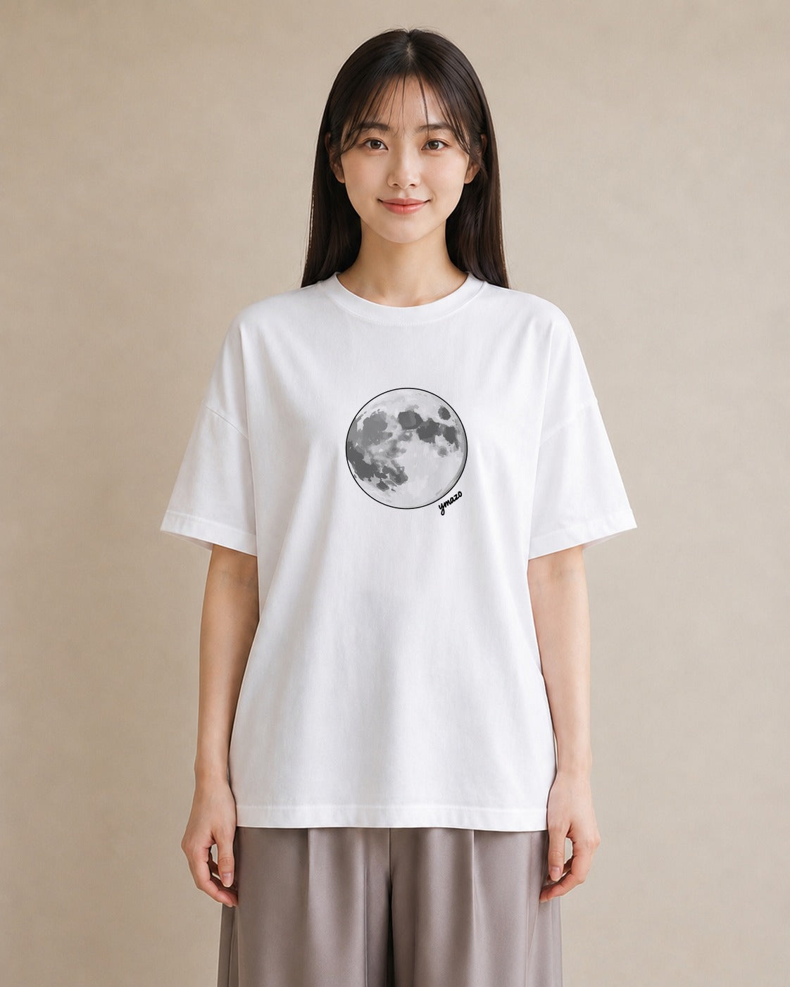 グラフィックTシャツ レディース 青の水彩 風景 ブルー ナチュラル アンティーク イラスト ミニマル ホワイトデー 春服 白T YMAZO