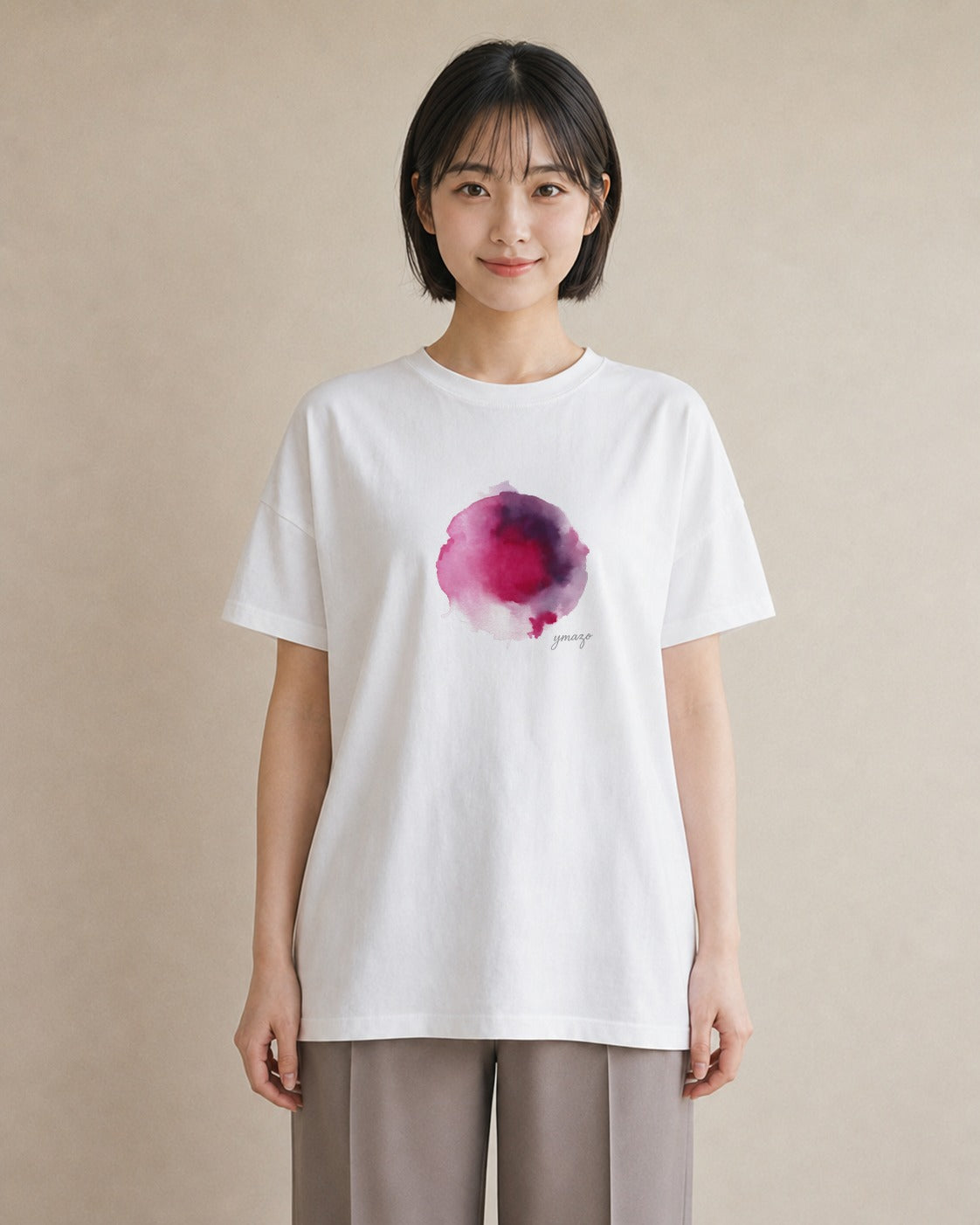 プリントTシャツ レディース 牡羊座 星空 宇宙 イラスト ガーリー デイリーウェア 休日 白T YMAZO