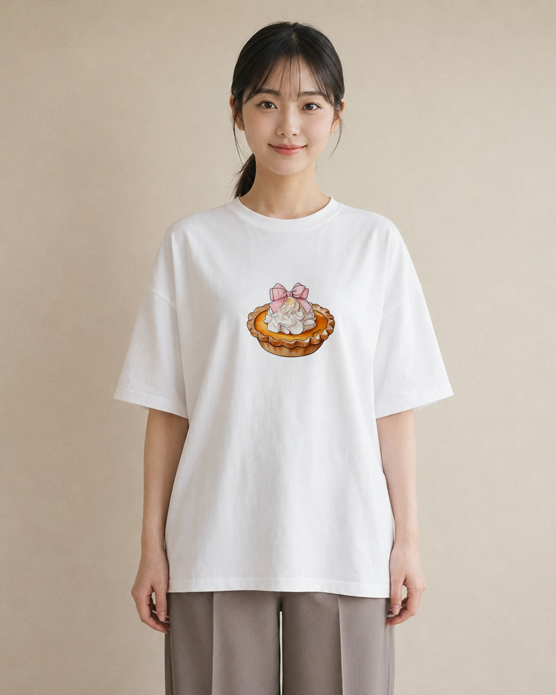 Tシャツ レディース マフィン 食べ物 フード イラスト ボタニカル クリスマス 旅行 白T YMAZO