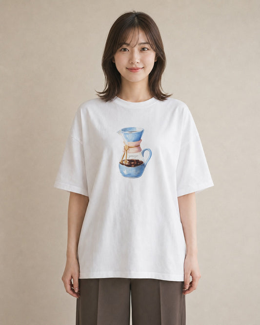 デザインTシャツ レディース エスプレッソ 食べ物 フード イラスト ナチュラル 夏コーデ 通学 白T YMAZO