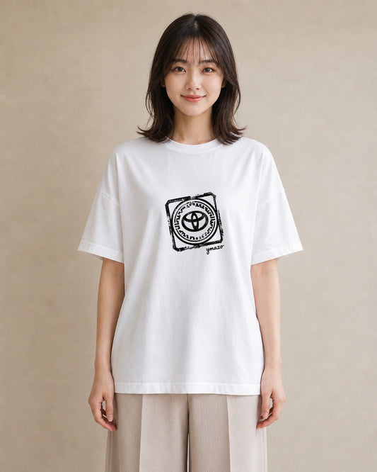 Tシャツ レディース 旅 トラベル スタンプ イラスト ラフカジュアル 20代 カジュアルコーデ 白T YMAZO