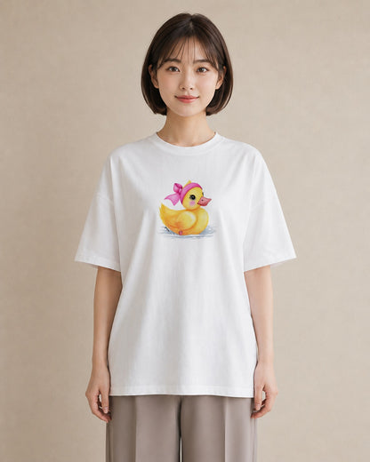 グラフィックTシャツ レディース ひよこ 動物 アニマル イラスト ユニーク 通学 誕生日プレゼント 白T YMAZO