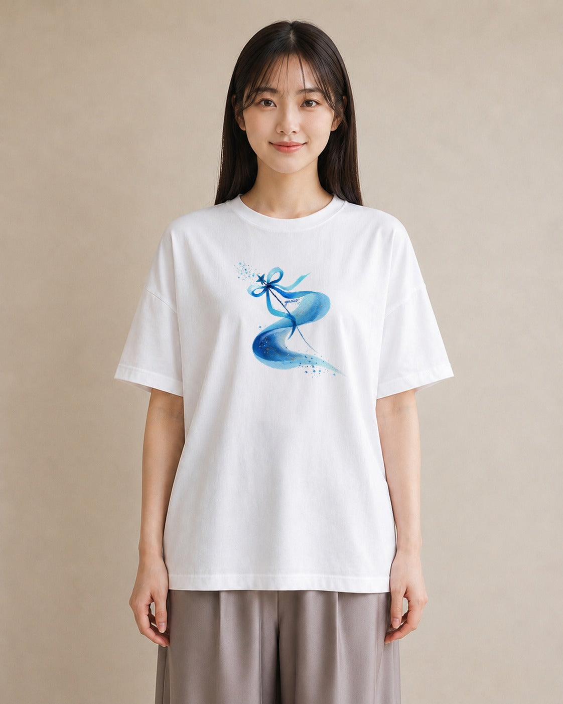 デザインTシャツ レディース 射手座 星空 宇宙 イラスト ミニマル 敬老の日 ホワイトデー 白T YMAZO