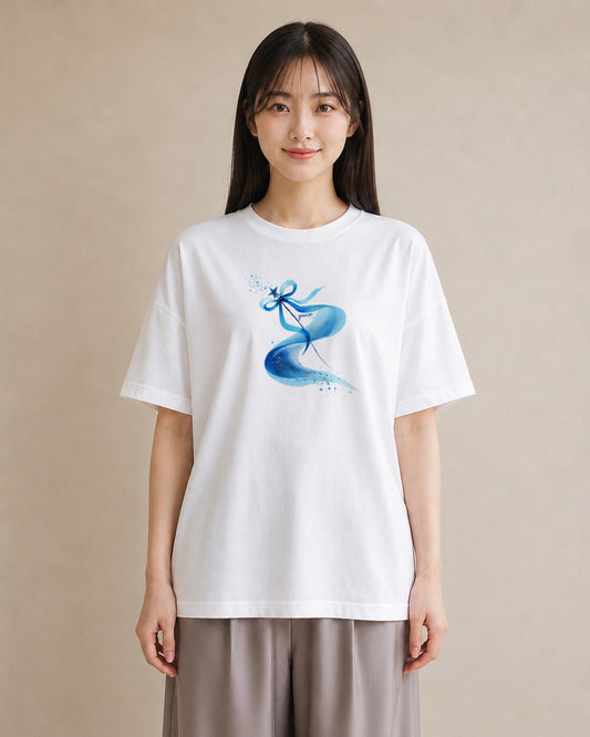 デザインTシャツ レディース 射手座 星空 宇宙 イラスト ミニマル 敬老の日 ホワイトデー 白T YMAZO
