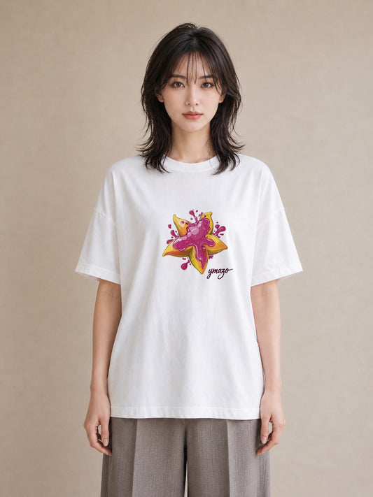グラフィックTシャツ レディース アボカド 食べ物 フード イラスト 線画 母の日 ビーチ 白T YMAZO