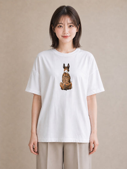 デザインTシャツ レディース 老犬 犬 いぬ イラスト ゆるかわ 夏コーデ 通学 白T YMAZO