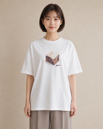 デザインTシャツ レディース チョコ 食べ物 フード イラスト シンプル 母の日 ビーチ 白T YMAZO