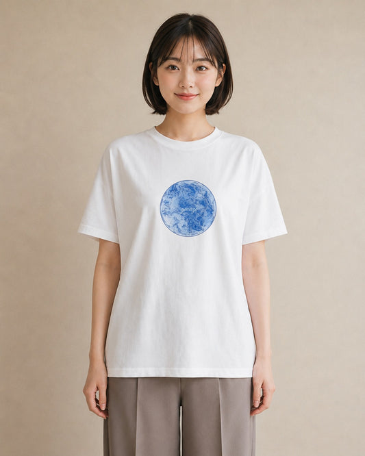 半袖Tシャツ レディース 獅子座 星空 宇宙 イラスト ゆるコーデ カフェ服 クリスマス 白T YMAZO