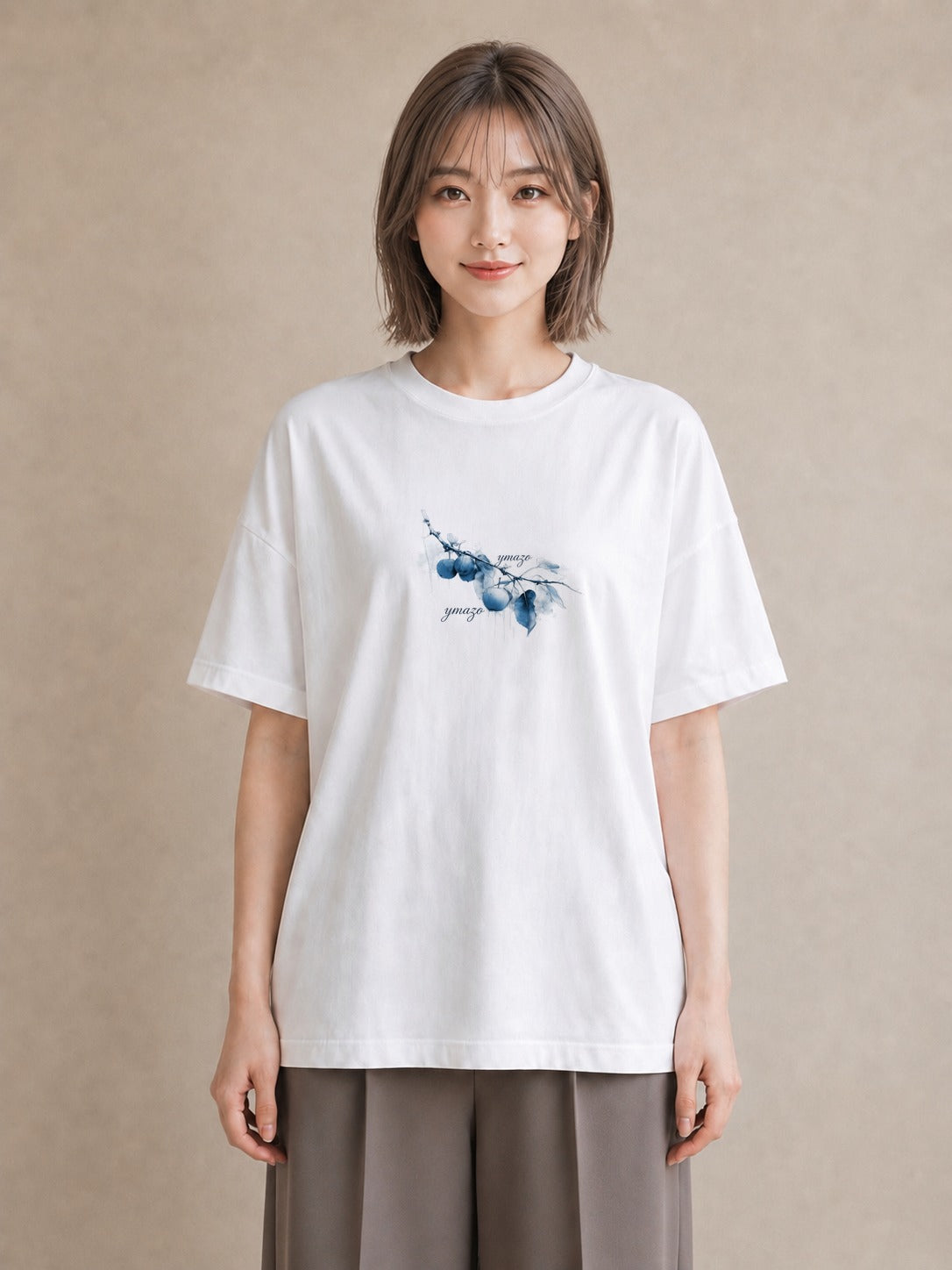 グラフィックTシャツ レディース 雨上がりのベンチ ベンチ ナチュラル アンティーク イラスト カフェコーデ 買い物 夏コーデ 白T YMAZO