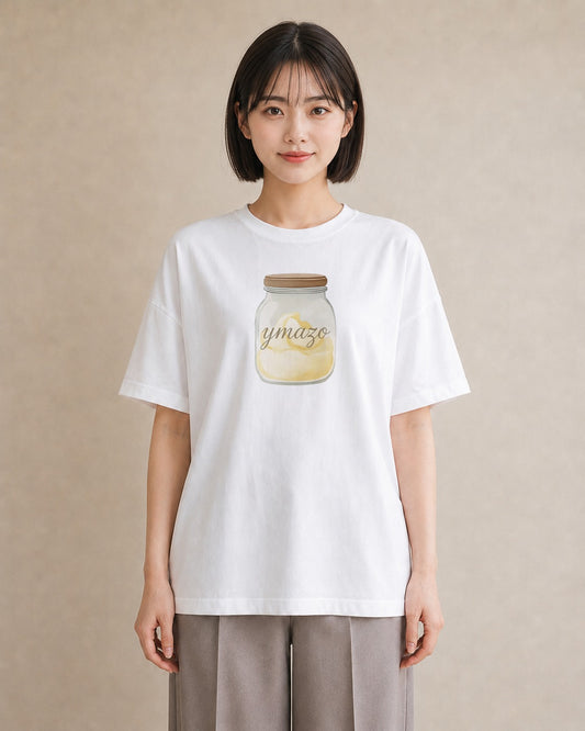 Tシャツ レディース パフェ 食べ物 フード イラスト こなれ感 夏コーデ 通学 白T YMAZO
