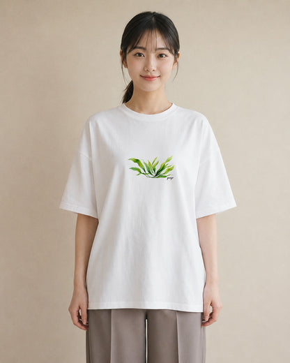 デザインTシャツ レディース ボタニカル 植物 イラスト 普段使い 春コーデ 姉妹 白T YMAZO