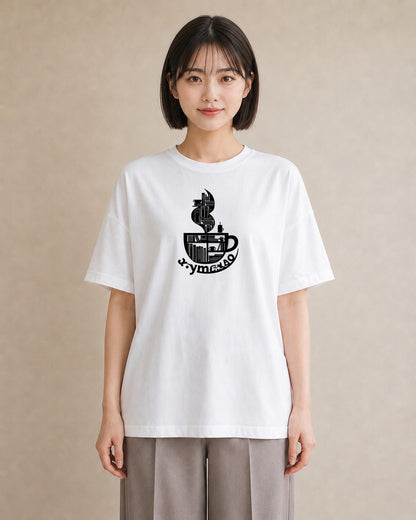 Tシャツ レディース 本 読書 ブック イラスト お揃い 親子 白T YMAZO