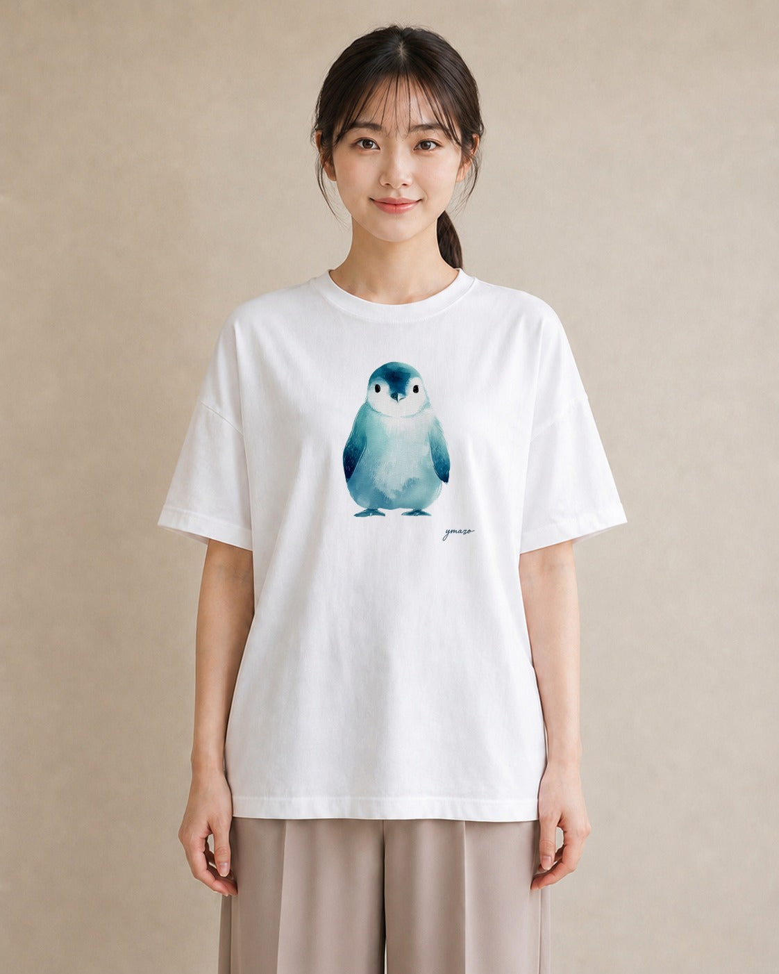 Tシャツ レディース 桜文鳥 ペット 動物 イラスト 抜け感 休日 ペアコーデ 白T YMAZO