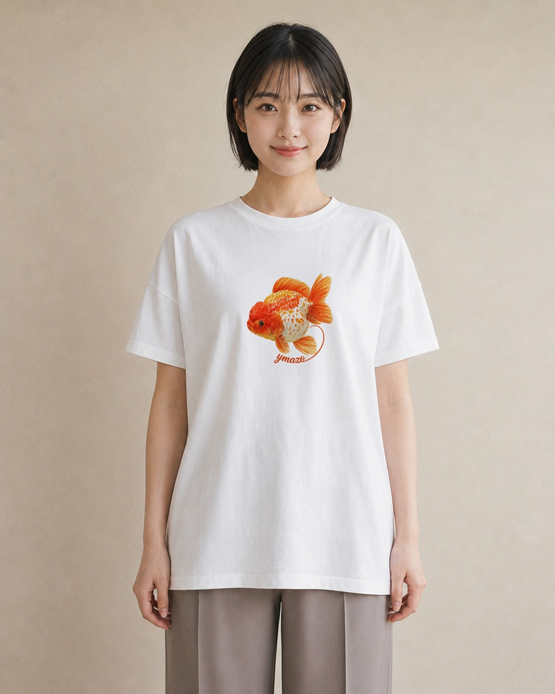 プリントTシャツ レディース カクレクマノミ 海の生き物 海 イラスト 淡色 女性向けギフト 散歩 白T YMAZO