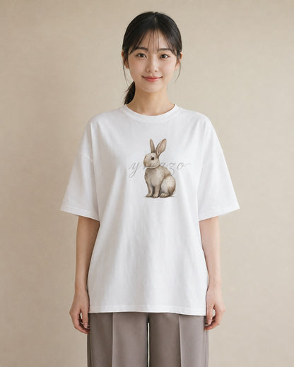 グラフィックTシャツ レディース ホーランドロップ ペット 動物 イラスト 北欧風 部屋着 女性向けギフト 白T YMAZO