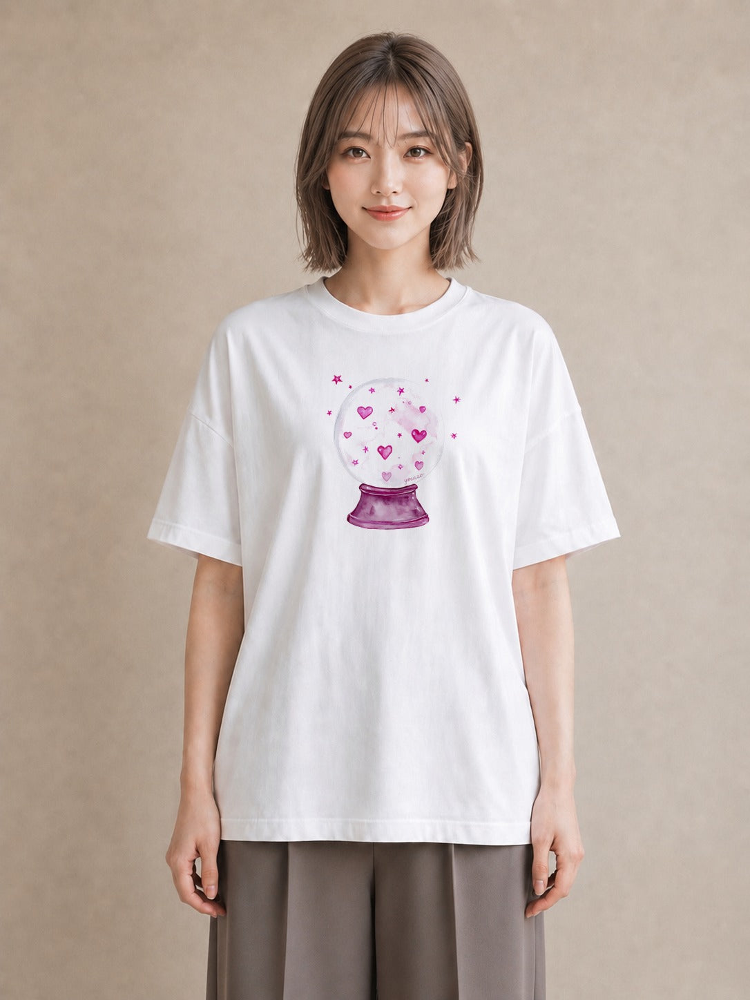 プリントTシャツ レディース 天秤座 星空 宇宙 イラスト 線画 夏コーデ 通学 白T YMAZO