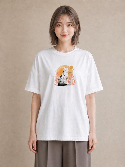 デザインTシャツ レディース しっぽ 猫 ねこ イラスト レトロ 旅行 母娘コーデ 白T YMAZO