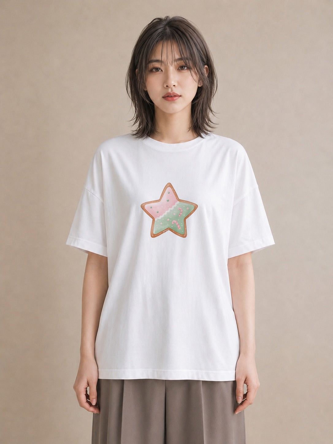 デザインTシャツ レディース マカロン 食べ物 フード イラスト お洒落 綿100 デート 白T YMAZO