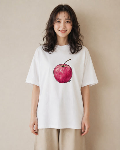 グラフィックTシャツ レディース さくらんぼ チェリー 食べ物 フード イラスト アート風 母娘コーデ 自分用 白T YMAZO